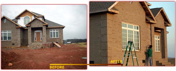 before / after brick before / after brick